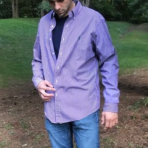 Ralph Lauren Purple Pinstripe Button-Down
